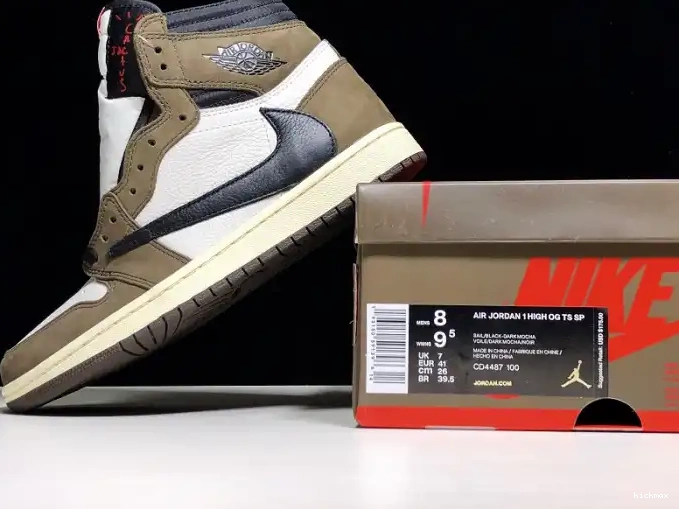 Cheap MAX Retro 1 CD4487 Scott Travis - Air 100 Jordan 'Mocha' x OG High 0621